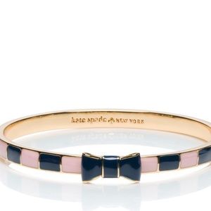 Kate Spade "Take a Bow" bangle- Navy/Pink